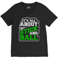 Lacrosse Racket Ball V-neck Tee | Artistshot