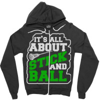 Lacrosse Racket Ball Zipper Hoodie | Artistshot