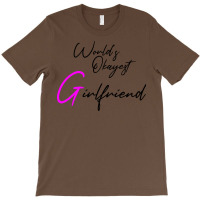 Worlds Okayest Girlfriend Girlfriend Holiday Girlf T-shirt | Artistshot