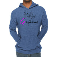 Worlds Okayest Girlfriend Girlfriend Holiday Girlf Lightweight Hoodie | Artistshot