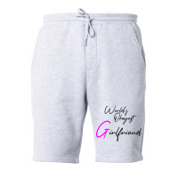 Worlds Okayest Girlfriend Girlfriend Holiday Girlf Fleece Short | Artistshot