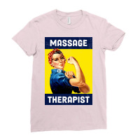 Massage Therapist Rosie The Riveter Poster Design Ladies Fitted T-shirt | Artistshot