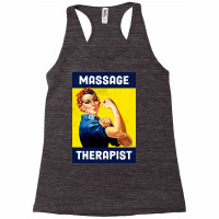 Massage Therapist Rosie The Riveter Poster Design Racerback Tank | Artistshot