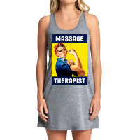 Massage Therapist Rosie The Riveter Poster Design Tank Dress | Artistshot