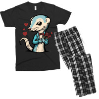 Weasel Valentine Men's T-shirt Pajama Set | Artistshot