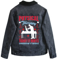 Physical Therapy Physiotherapist Physiotherapy Lov Unisex Sherpa-lined Denim Jacket | Artistshot