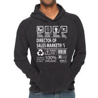 Director Of Sales Marketing T  Multitasking Certif Vintage Hoodie | Artistshot