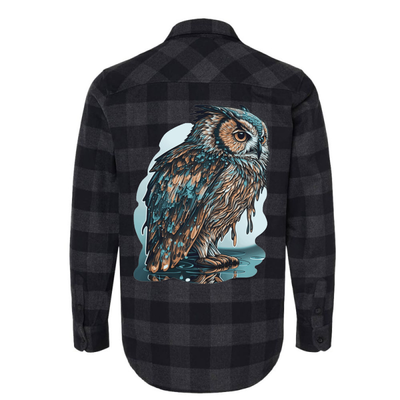 Ocean Sea Water Owl Flannel Shirt by UrielTurner100 | Artistshot