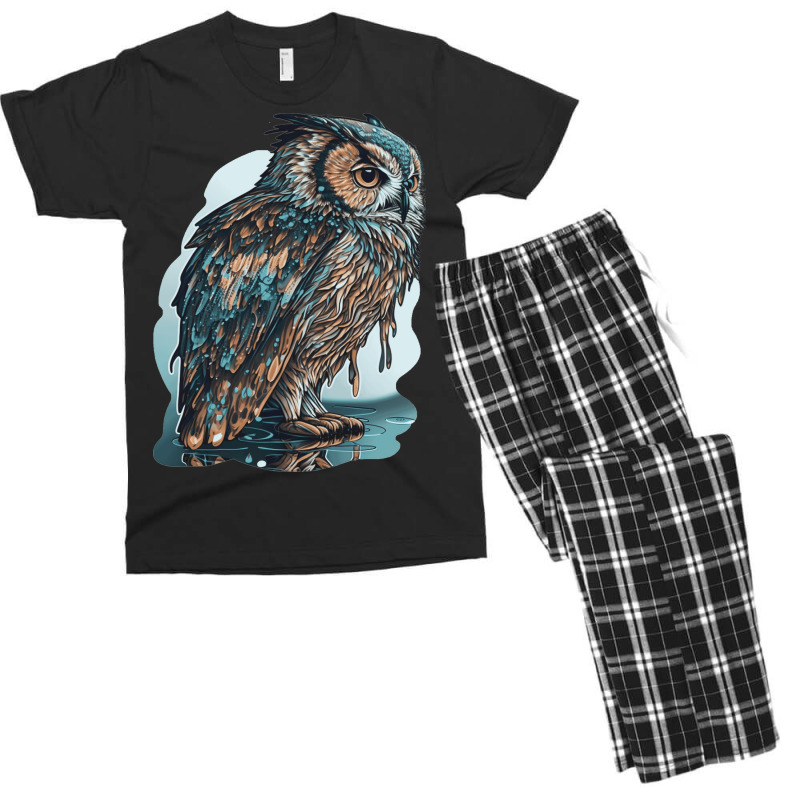 Ocean Sea Water Owl Men's T-shirt Pajama Set by UrielTurner100 | Artistshot