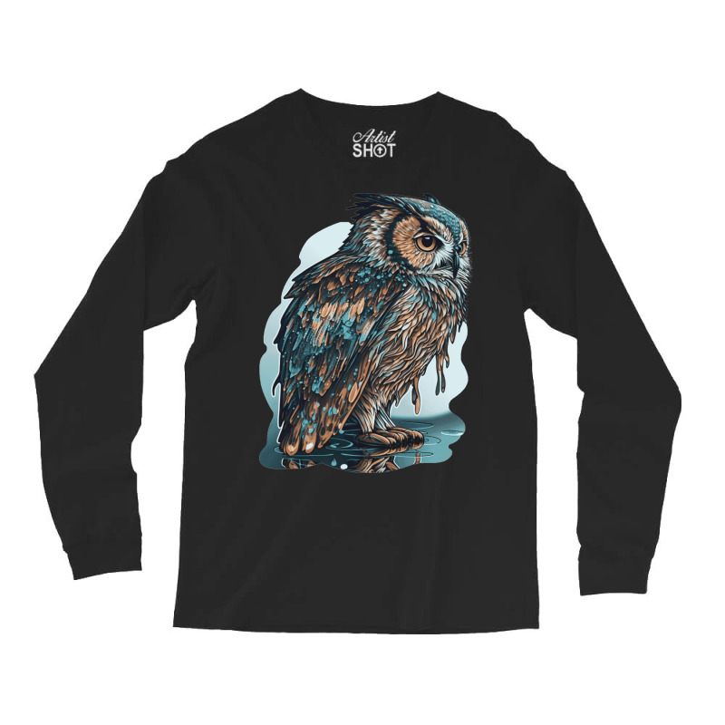 Ocean Sea Water Owl Long Sleeve Shirts by UrielTurner100 | Artistshot