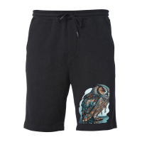 Ocean Sea Water Owl Fleece Short | Artistshot