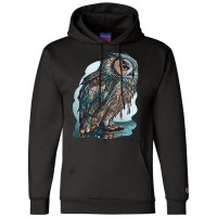 Ocean Sea Water Owl Champion Hoodie | Artistshot