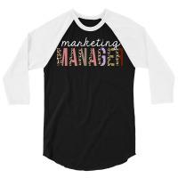 Marketing Manager Leopard Print Funny Gift Aesthet 3/4 Sleeve Shirt | Artistshot