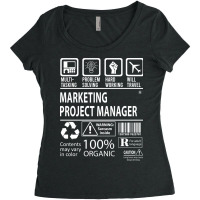 Marketing Project Manager T  Multitasking Certifie Women's Triblend Scoop T-shirt | Artistshot