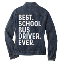 Best School Bus Driver Ever Tumblr Ladies Denim Jacket | Artistshot