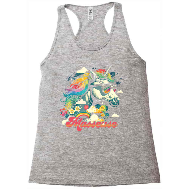 Rainbow Unicorn Masseuse Cute Racerback Tank by paolisnelcisq | Artistshot