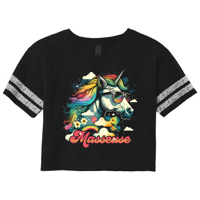 Rainbow Unicorn Masseuse Cute Scorecard Crop Tee by paolisnelcisq | Artistshot