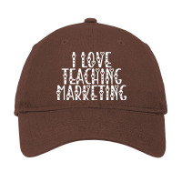 Marketing Business Teacher Valentines Day Teaching Adjustable Cap | Artistshot