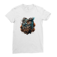 Owl Angry Ladies Fitted T-shirt | Artistshot