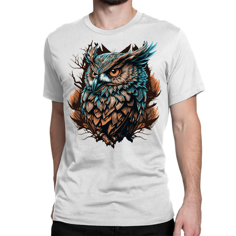 Owl Angry Classic T-shirt by UrielTurner100 | Artistshot