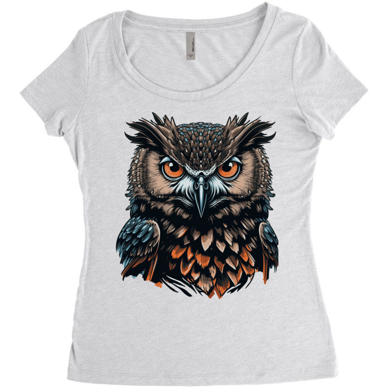 Owl Angry Women's Triblend Scoop T-shirt by UrielTurner100 | Artistshot