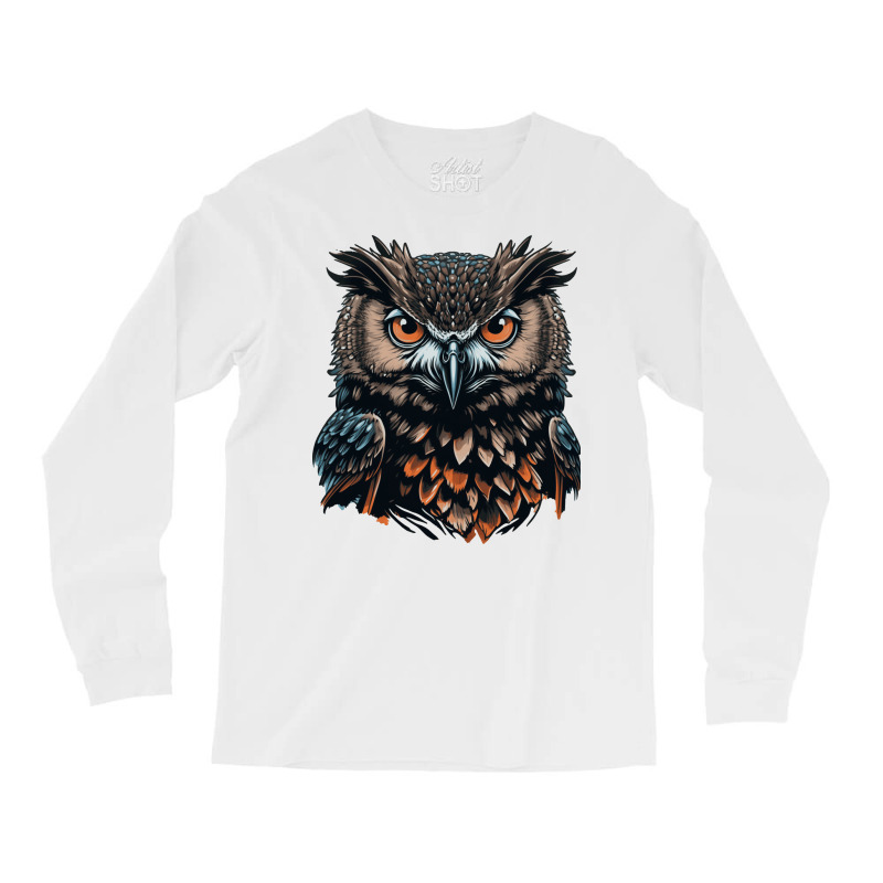 Owl Angry Long Sleeve Shirts by UrielTurner100 | Artistshot