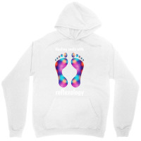 Healing Souls With Reflexology White Text 70s Unisex Hoodie | Artistshot