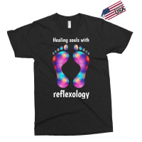 Healing Souls With Reflexology White Text 70s Exclusive T-shirt | Artistshot