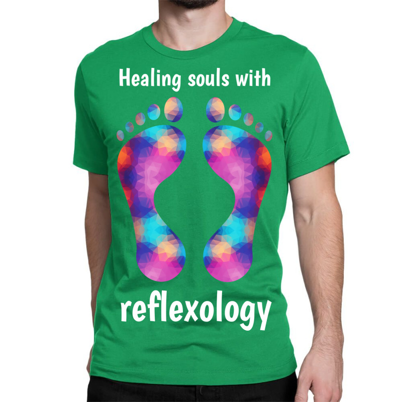 Healing Souls With Reflexology White Text 70s Classic T-shirt by auleyylgh | Artistshot