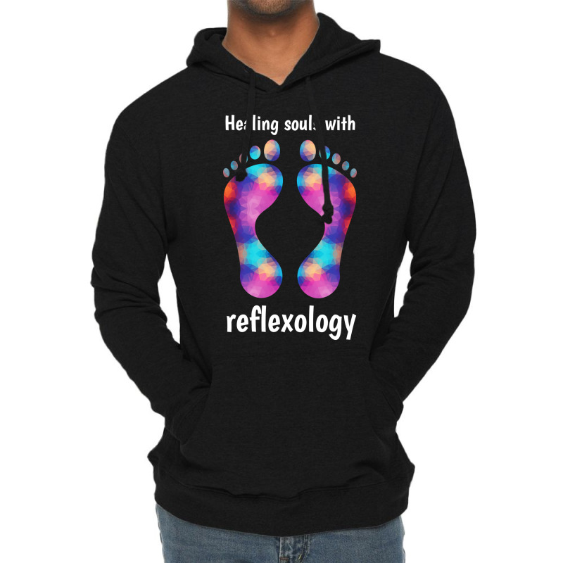 Healing Souls With Reflexology White Text 70s Lightweight Hoodie by auleyylgh | Artistshot