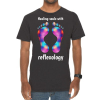 Healing Souls With Reflexology White Text 70s Vintage T-shirt | Artistshot