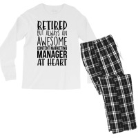 Retired But Always An Awesome Content Marketing Ma Men's Long Sleeve Pajama Set | Artistshot