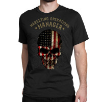 Marketing Operations Manager Watercolor Skull In A Classic T-shirt | Artistshot