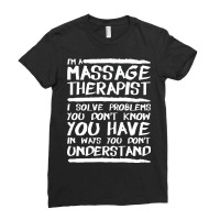 Massage Therapist Massage Therapy Red Ladies Fitted T-shirt | Artistshot