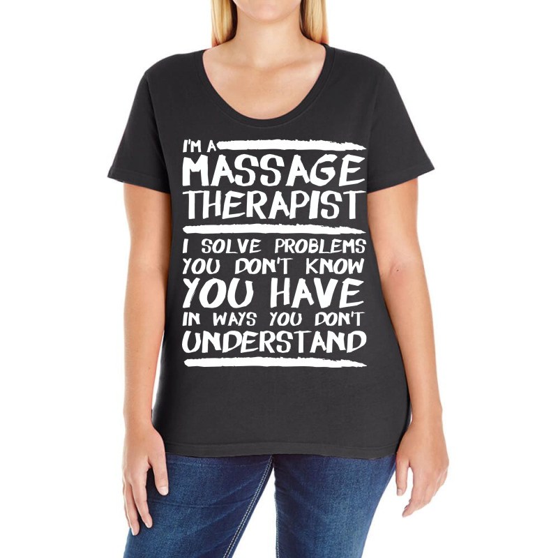 Massage Therapist Massage Therapy Red Ladies Curvy T-Shirt by crashloukas7 | Artistshot