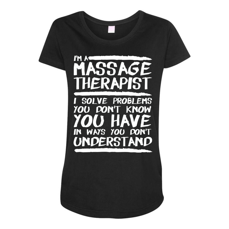 Massage Therapist Massage Therapy Red Maternity Scoop Neck T-shirt by crashloukas7 | Artistshot