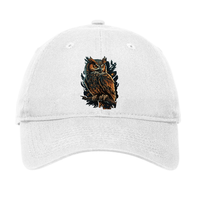 Owl Angry Adjustable Cap by UrielTurner100 | Artistshot