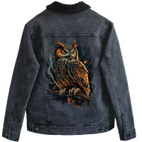 Owl Angry Unisex Sherpa-lined Denim Jacket | Artistshot