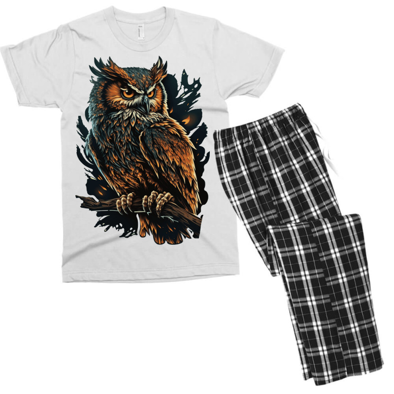 Owl Angry Men's T-shirt Pajama Set by UrielTurner100 | Artistshot