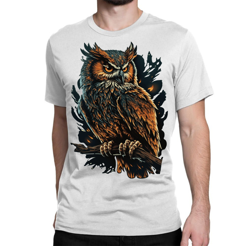 Owl Angry Classic T-shirt by UrielTurner100 | Artistshot