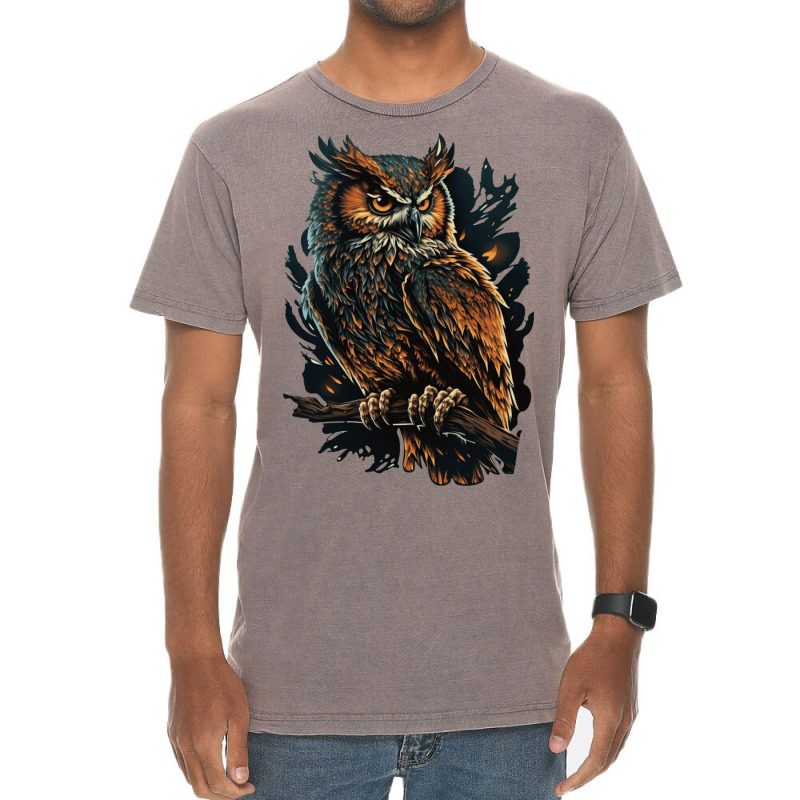 Owl Angry Vintage T-Shirt by UrielTurner100 | Artistshot