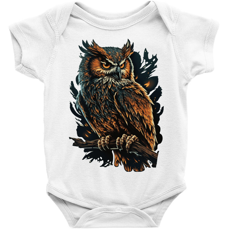 Owl Angry Baby Bodysuit by UrielTurner100 | Artistshot