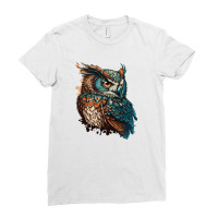 Owl Angry Ladies Fitted T-shirt | Artistshot