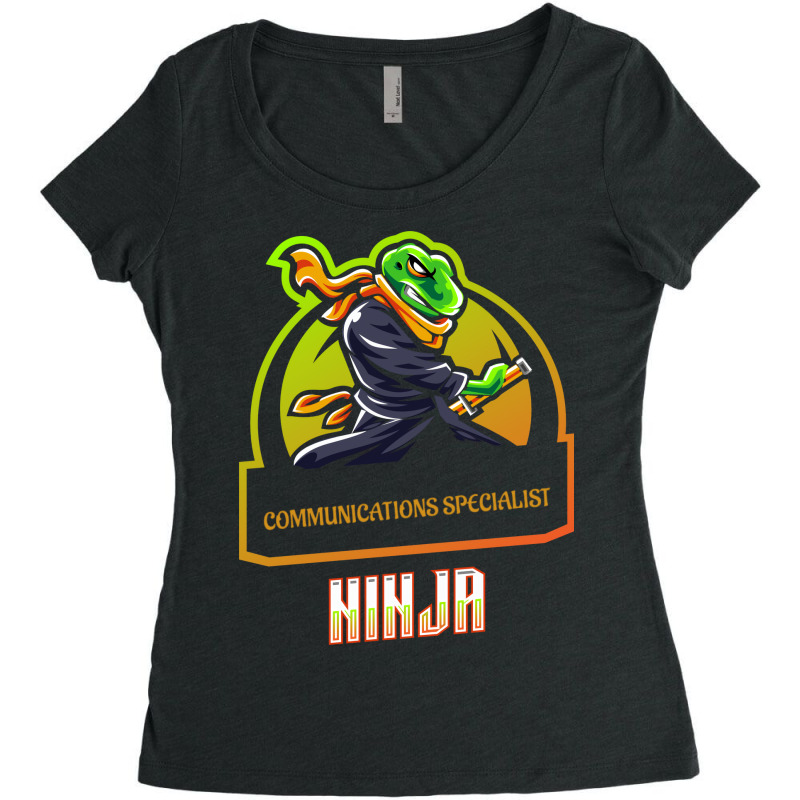 Communications Specialist Ninja Red Women's Triblend Scoop T-shirt by reiterbenitoz | Artistshot