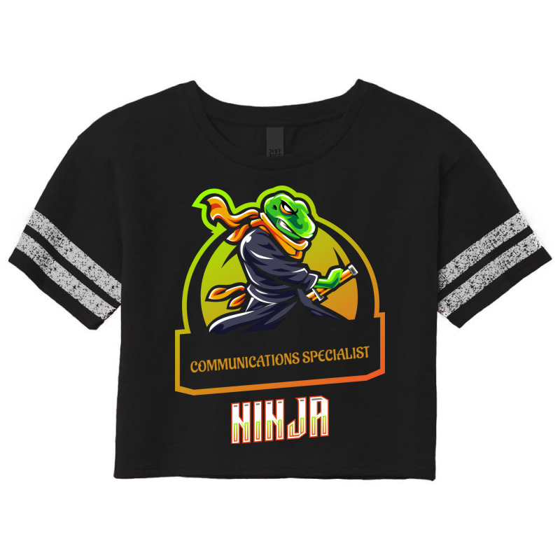 Communications Specialist Ninja Red Scorecard Crop Tee by reiterbenitoz | Artistshot