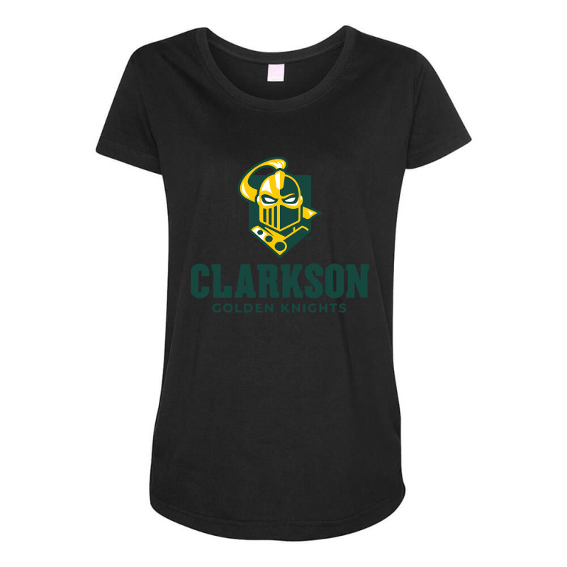 Clarkson Golden Knights Maternity Scoop Neck T-shirt by SportZen | Artistshot