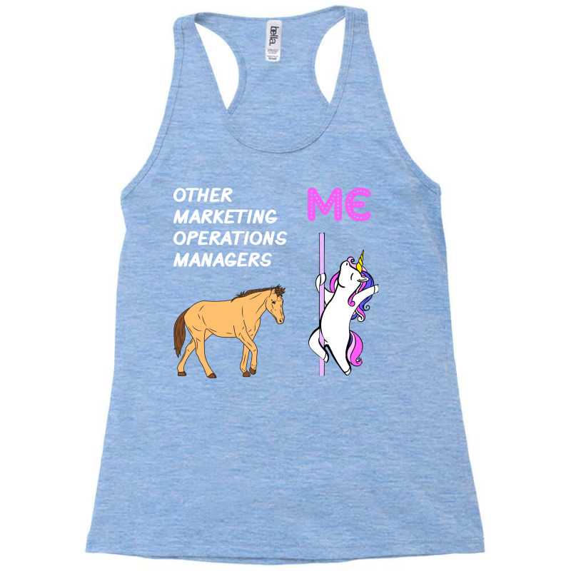 Marketing Operations Manager Unicorn Horse Design Racerback Tank by dyrondewer6 | Artistshot