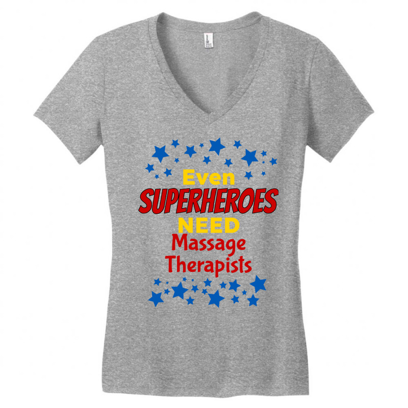 Massage Therapist Funny Work Quote Retro Style Des Women's V-Neck T-Shirt by nolljyaull | Artistshot