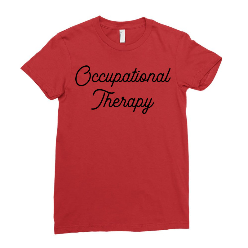 Occupational Therapy Red Ladies Fitted T-Shirt by takazaniehofa | Artistshot