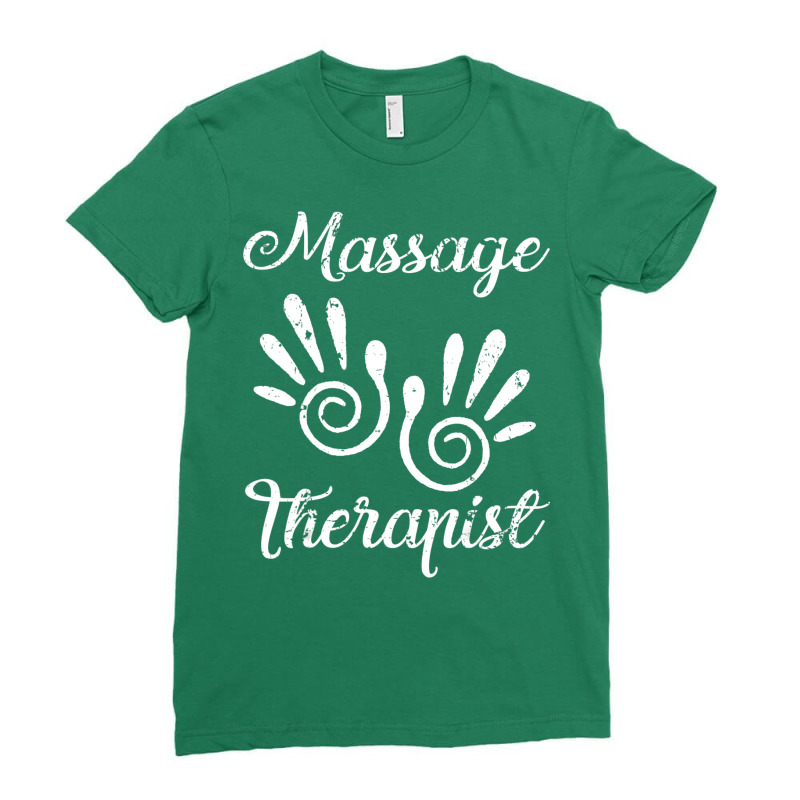 Massage Therapist  Gift I Work With My Hands Girl Ladies Fitted T-Shirt by rrykahila2 | Artistshot